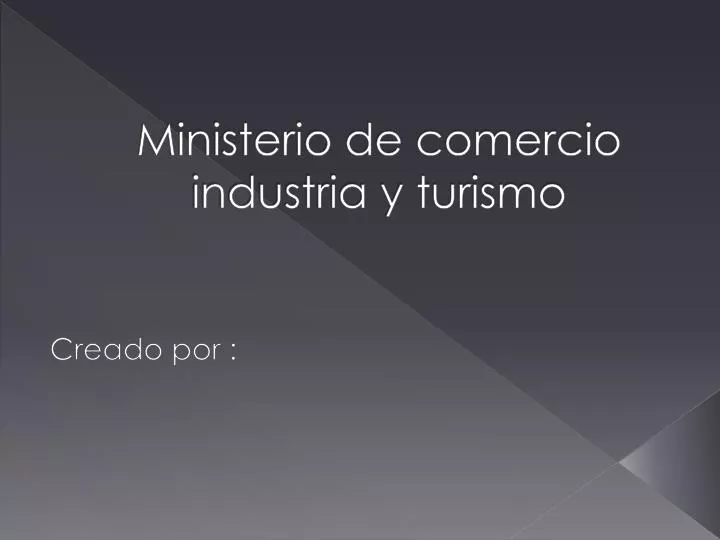 ministerio de comercio industria y turismo