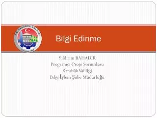 bilgi edinme