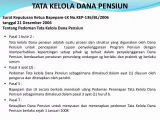TATA KELOLA DANA PENSIUN