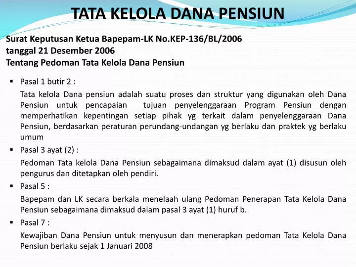 tata kelola dana pensiun