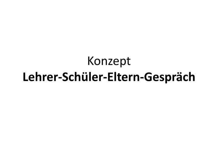 konzept lehrer sch ler eltern gespr ch