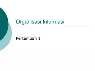 Organisasi Informasi