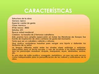 caracter sticas