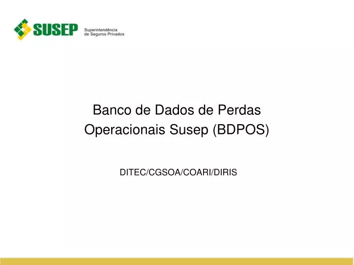 banco de dados de perdas operacionais susep bdpos