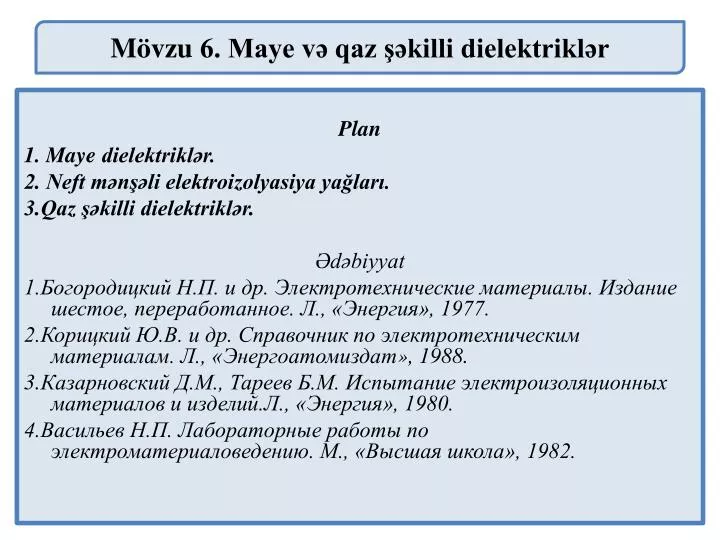 m vzu 6 maye v qaz killi dielektrikl r