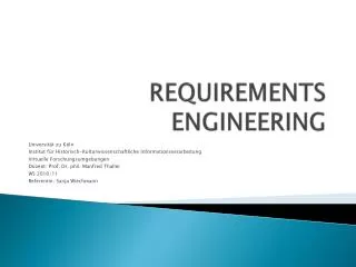 requirements engineering