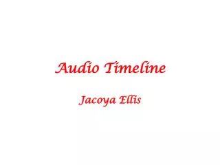 Audio Timeline