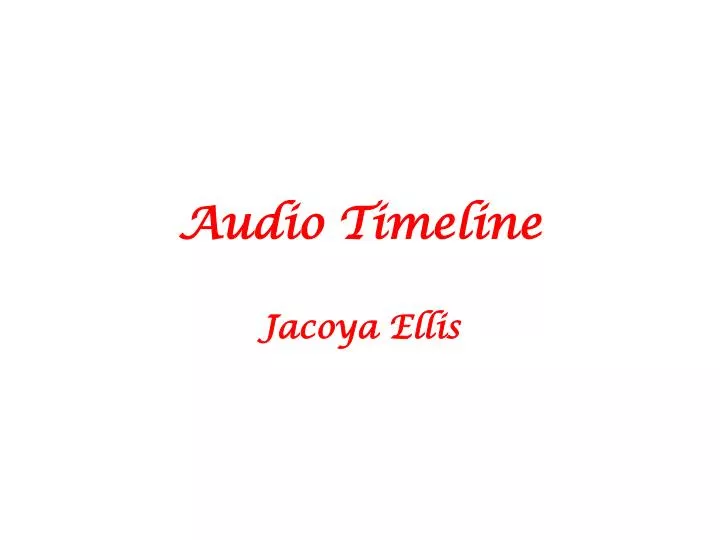 audio timeline