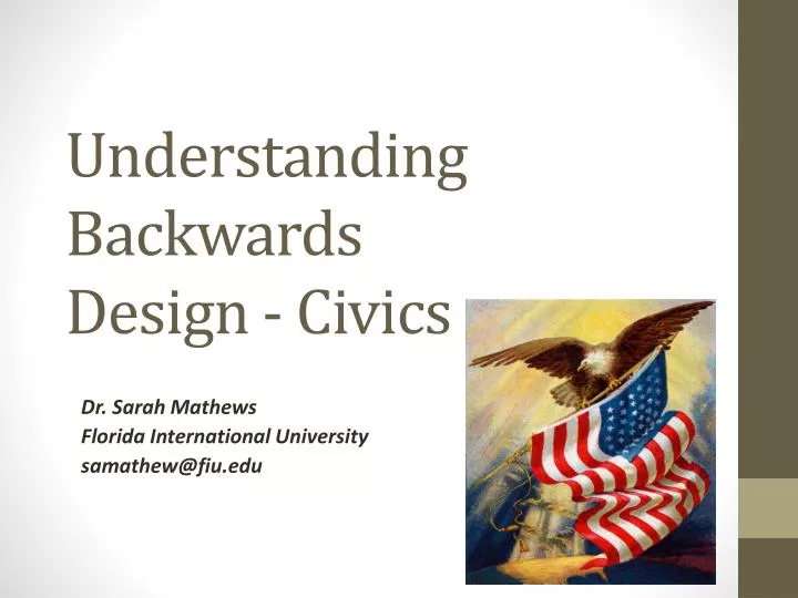 understanding backwards design civics