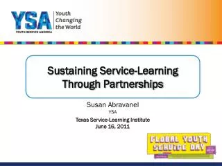 Sustaining Service-Learning Through Partnerships