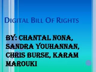 Digital Bill Of Rights