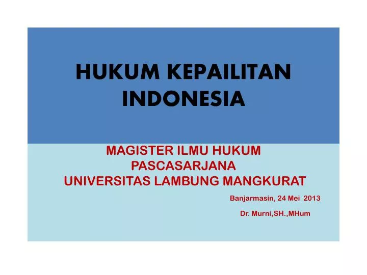 hukum kepailitan indonesia