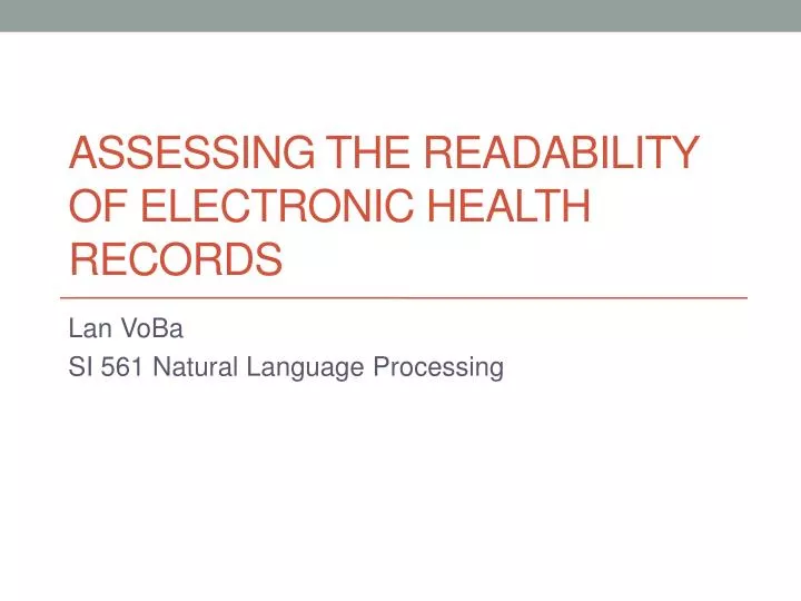 assessing the readability of electronic health records