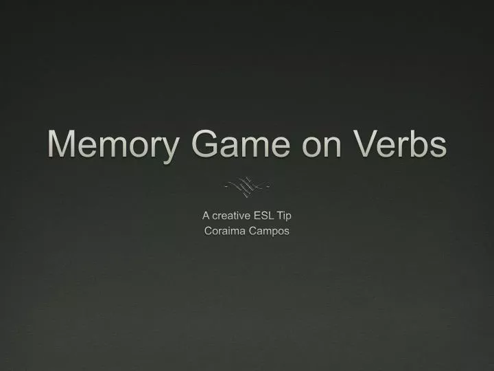 memory game on verbs