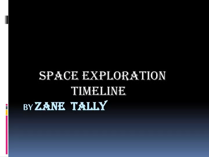 space exploration timeline