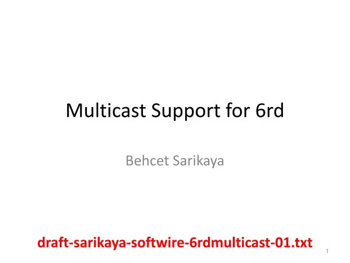 multicast support for 6rd