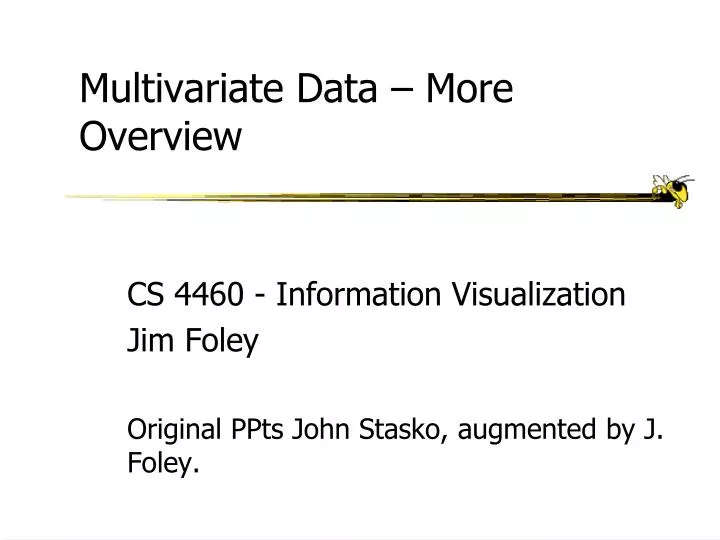 multivariate data more overview