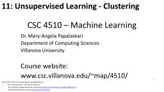 CSC 4510 – Machine Learning