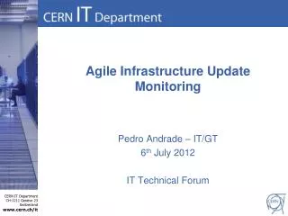 Agile Infrastructure Update Monitoring
