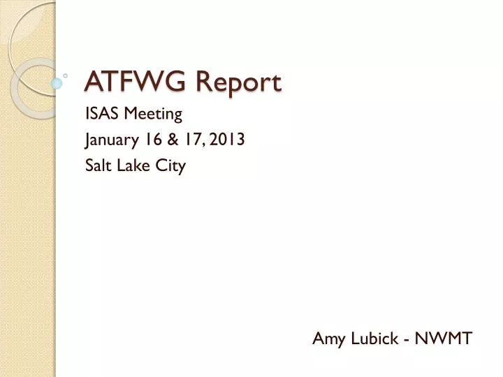 atfwg report