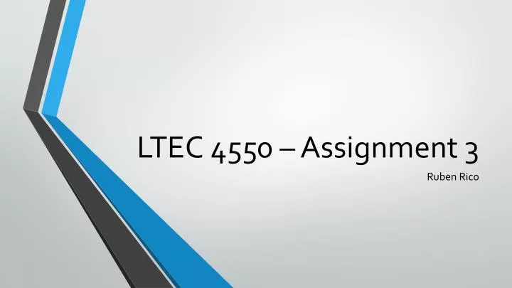 ltec 4550 assignment 3