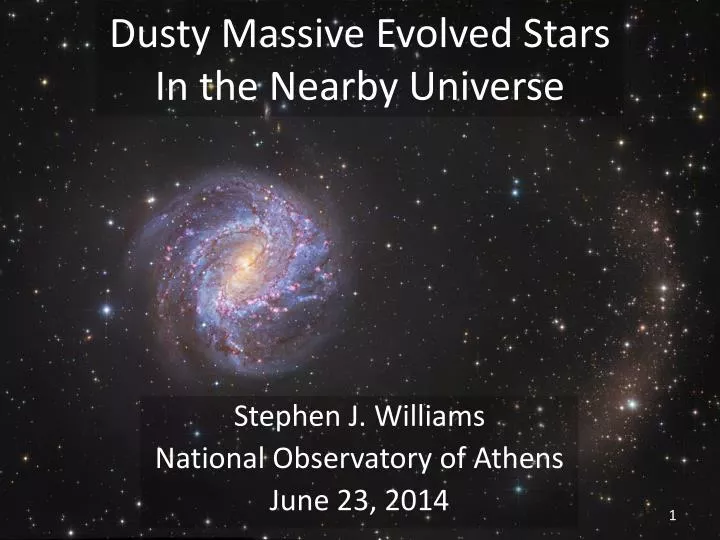 dusty massive evolved stars in the nearby universe