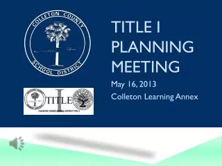 Title I Planning Meeting