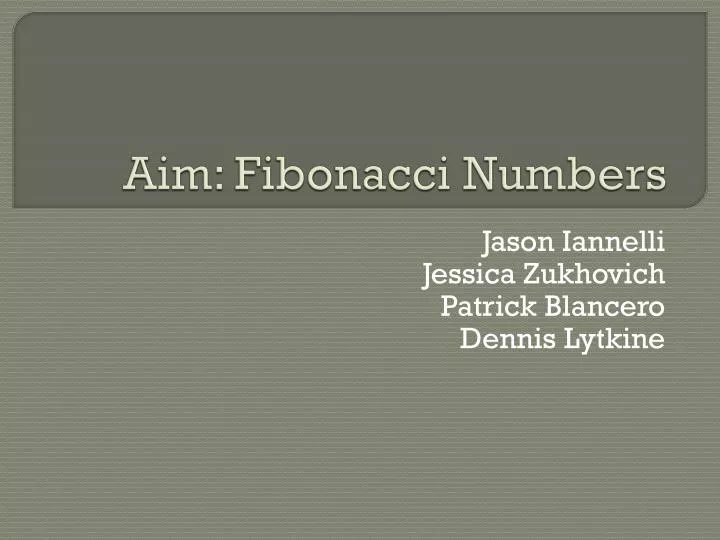 aim fibonacci numbers