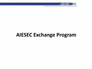 AIESEC Exchange Program
