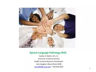 Speech Language Pathology 4543