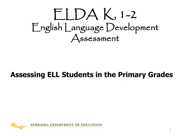 elda k 1 2 english language development assessment