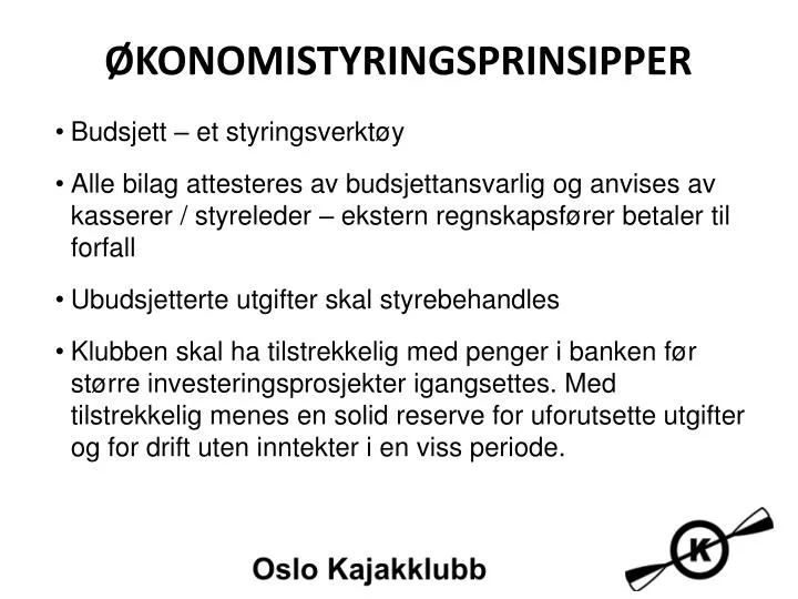 konomistyringsprinsipper