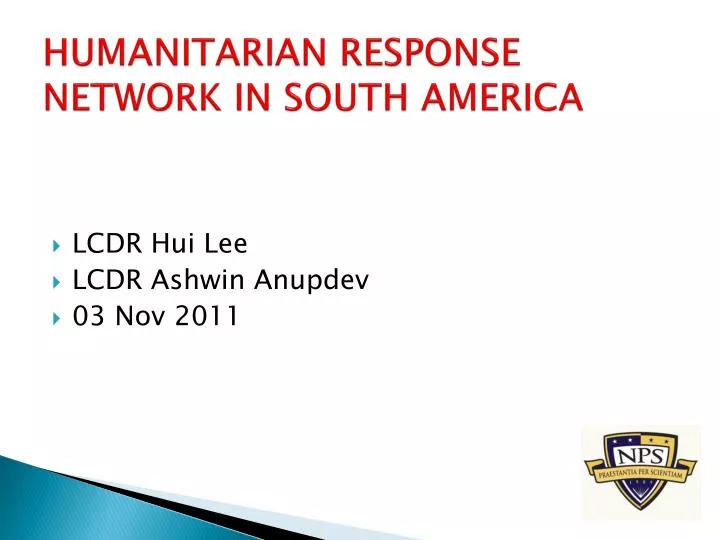humanitarian response network in south america