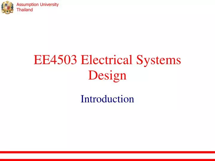 ee4503 electrical systems design