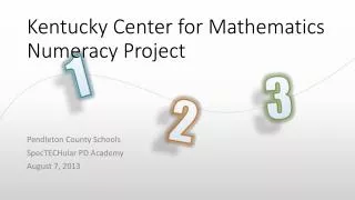 Kentucky Center for Mathematics Numeracy Project