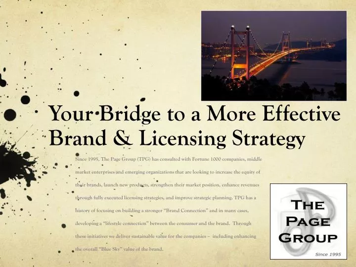 your bridge to a more effective brand licensing strategy