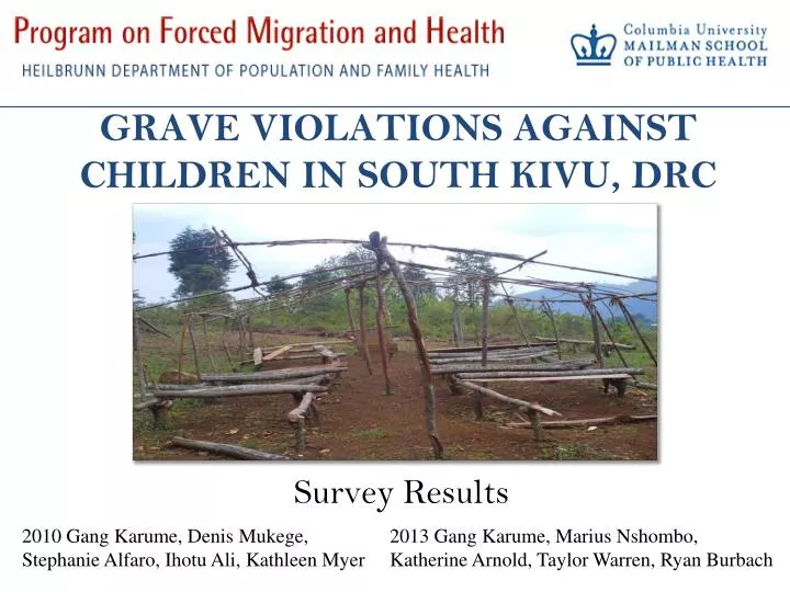 grave violations against children in south kivu drc