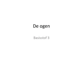 de ogen