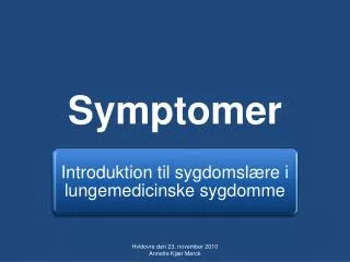 symptomer