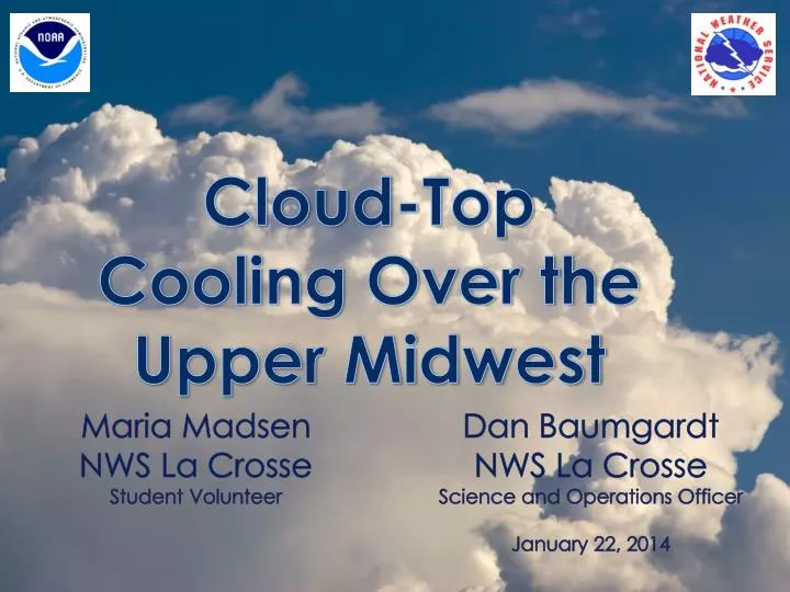 cloud top cooling over the upper midwest