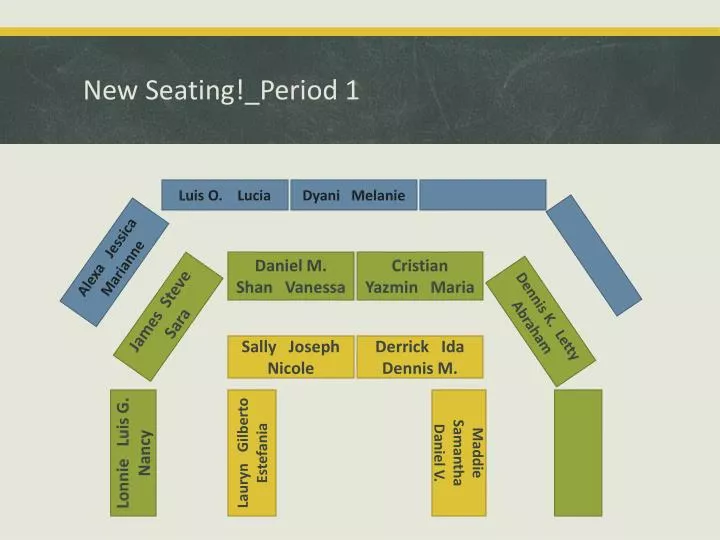 new seating period 1