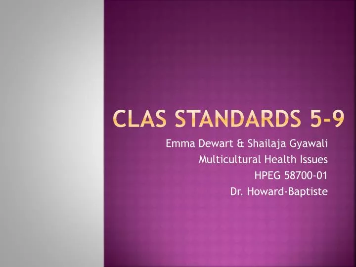 clas standards 5 9