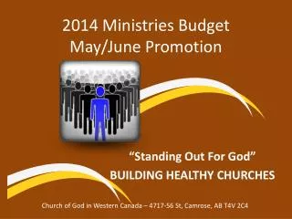 2014 Ministries Budget May/June Promotion