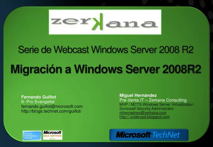 serie de webcast windows server 2008 r2 migraci n a windows server 2008r2