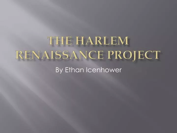 the harlem renaissance project