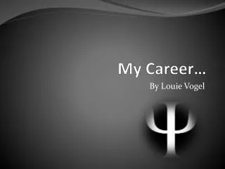 my career