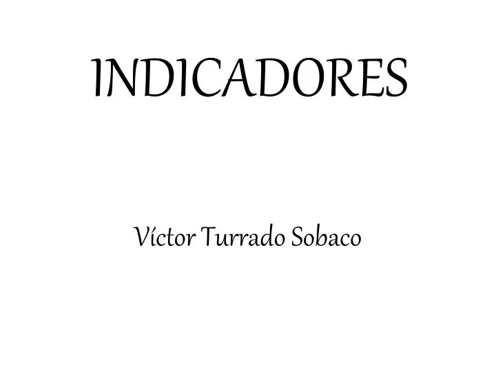 indicadores