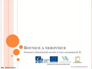 rovnice a nerovnice