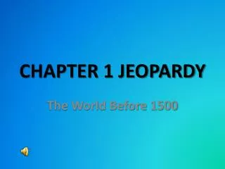 CHAPTER 1 JEOPARDY