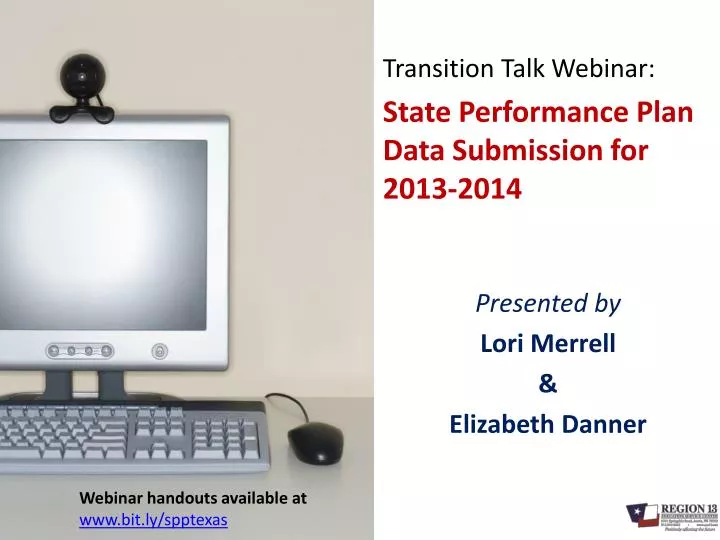 transition talk webinar state performance plan data submission for 2013 2014